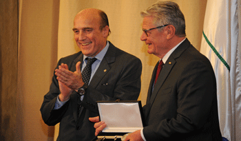 Intendente Daniel Martínez con el Presidente de Alemania, Joachim Gauck