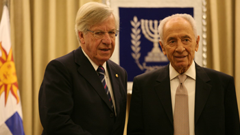 El Vicepresidente Astori y el Presidente de Israel, Shimón Peres