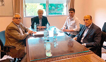 Enzo Benech, Tabaré Vázquez, Andrés Lima y Daniel Martínez