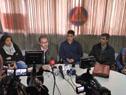 Roballo, Lima, García brindaron una conferencia de prensa en Salto