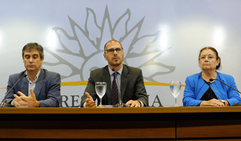 Álvaro García, Juan Andrés Roballo y Edith Moraes