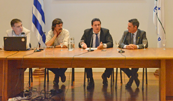 Autoridades en presentación de balance de la Unidad Nacional de Seguridad Vial
