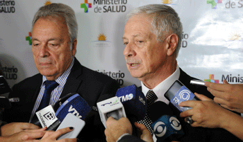 Subsecretario de Salud Pública, Jorge Quian, y ministro Jorge Basso