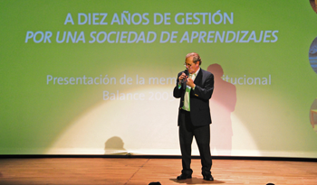 El ministro Ricardo Ehrlich presenta balance de 10 años de Dirección de Educación y proyección de futuro
