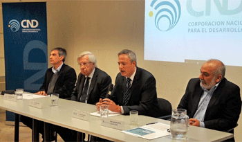 Álvaro García, Danilo Astori, Germán Benítez y Wilson Netto