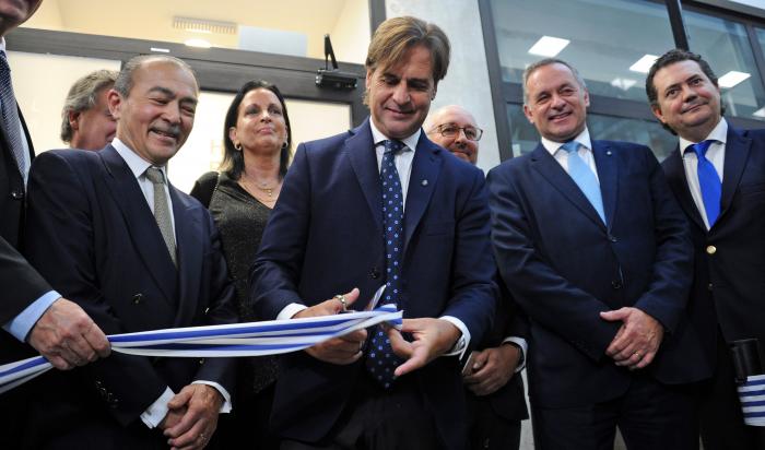 Lacalle Pou en inauguraación de Harvard