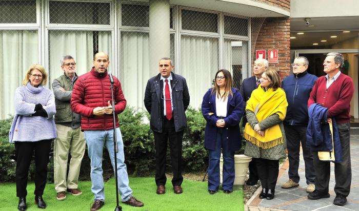 Martín Lema en inauguración de casa 24 horas