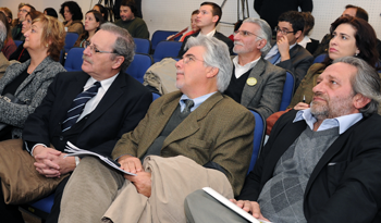 El ministro Ricardo Ehrlich comparte junto a Tabaré Aguerre y Francisco Beltrame el taller sobre ambiente en Torre Ejecutiva
