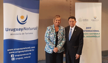 Liliam Kechichian junto a Taleb Rifai