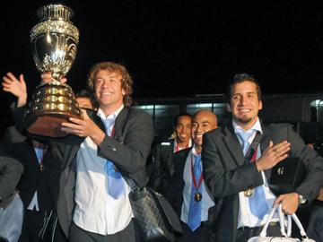 Recibimiento a la selección uruguaya