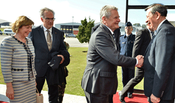 Canciller Rodolfo Nin Novoa recibe al presidente de Alemania, Joachim Gauck