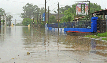 Inundaciones en Santa Lucía,Canelones