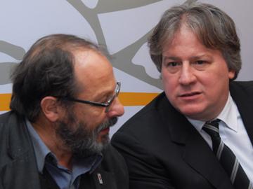 Daniel Olesker y Fernando Lorenzo, ministros de Desarrollo Social y Economía