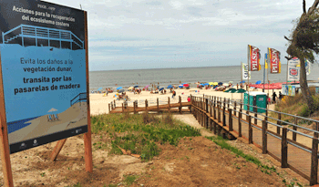 Acceso a la playa de Atlántida