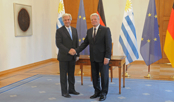 Los presidentes Tabaré Vázquez y Joachim Gauck Los presidentes Tabaré Vázquez y Joachim Gauck