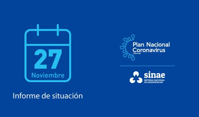 Portada del reporte diario del Sinae