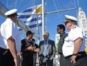 Ministro Jorge Menéndez visita al buque Capitán Miranda