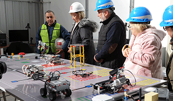 Wilson Netto y María Julia Muñoz, en visita a Rivera