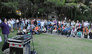 Homenaje a luchadores contra la dictadura en el Memorial de los detenidos desaparecidos