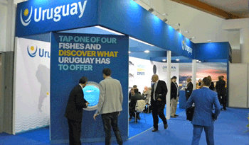 Estand de Uruguay en feria Seafood, Bruselas