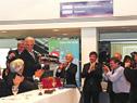 Tabaré Vázquez en la sede principal de Cutcsa