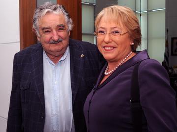 Presidente Mujica con la directora ejecutiva de ONU Mujeres, Michelle Bachelet