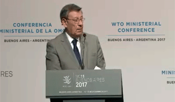Rodolfo Nin Novoa, en conferencia de la OMC