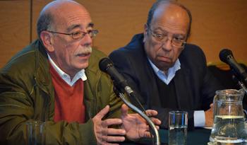 Presidente del LATU, Rodolfo Silveira, y director general de Secretaría del MIEM, Gustavo Fernández