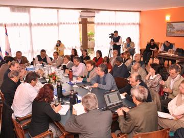 Integrantes de la educación reunidos en Paysandú