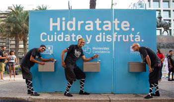 Puesto de hidratación de la Junta Nacional de Drogas