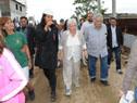 El Presidente José Mujica, recorrió el barrio La Cachimba.