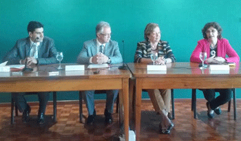 Autoridades en presentación de grupo de trabajo para reglamentar educación policial y militar