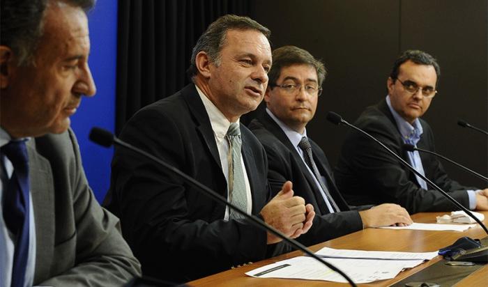Daniel Salinas, Álvaro Delgado, Leonardo Cipriani y Pablo Bartol