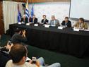 Benech en la conferencia de prensa convocada para informar sobre la visita a China