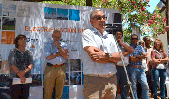 Subsecretario de Ganadería, Enzo Benech, en inaguruación de electrificación rural en Cerro Largo