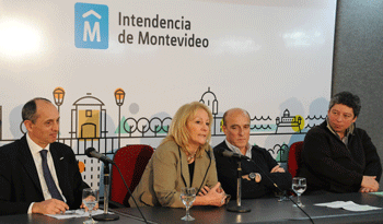 Gonzalo Casaraviilla, Carolina Cosse, Daniel Martínez y Gustavo Cabrera