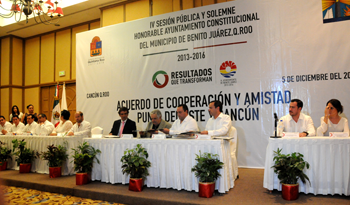 Presidente Mujica en México en acuerdo de cooperación y amistad entre Cancún y Punta del Este