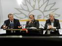Conferencia de prensa de los ministros Brenta, Ehrlich y Olesker