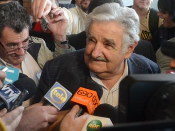 Presidente Mujica en declaraciones a la prensa. Foto de archivo.