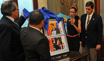 El sello en homenaje a Hugo Chávez