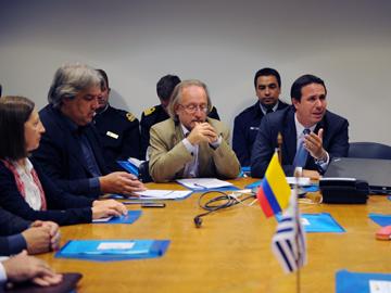 Autoridades en la presentación del encuentro de técnicos uruguayos y colombianos