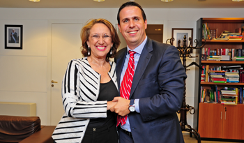 Prosecretario Cánepa y secretaria General Iberoamericana Rebeca Grynspan