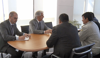 Presidente Tabaré Vázquez, Juan Andrés Roballo y cooperativistas de Mercedes