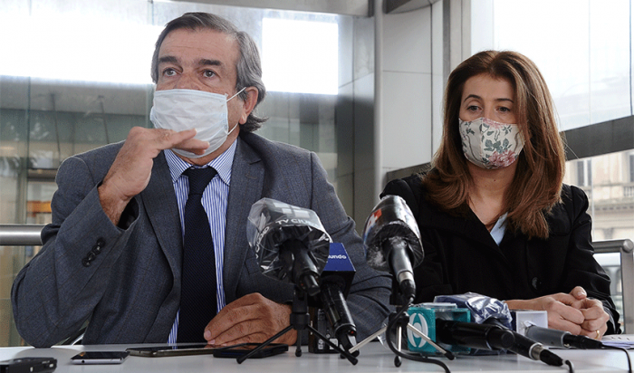 Ministro de Ganadería, Carlos María Uriarte, y directora Fernanda Maldonado