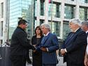 Presidente Tabaré Vázquez y ministro Eduardo Bonomi en acto por el 188.° aniversario de la Policía Nacional