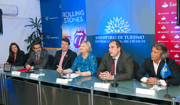 Ministra de Turismo, Liliam Kechichian y el ministro (i) de Economía y Finanzas, Pablo Ferreri, anunician concierto en Uruguay de los Rolling Stones