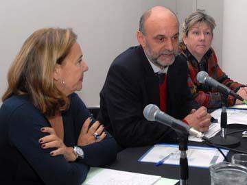 Intendenta de Montevideo, Ana Olivera, durante la presentación del 4to. Informe Anual