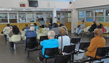 Sala de espera de sanatorio