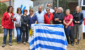 Colocación de placa en el Chalet Susy, Canelones