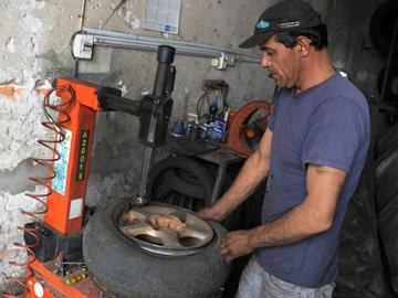 Emprendedor trabajando